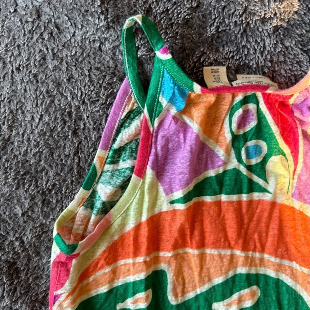 CHRISTIAN SIRIANO Women’s Colorful Abstract Tank Top - Picture 3 of 15